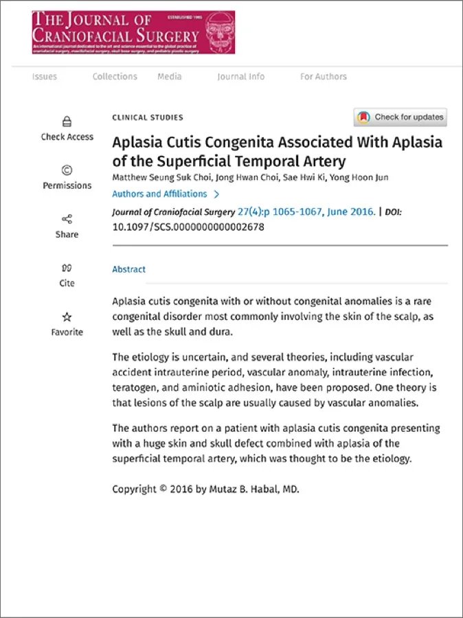 Nghiên cứu lâm sàng bình duyệt đồng tác giả bởi Dr. Jonghwan Choi trên Journal of Craniofacial Surgery